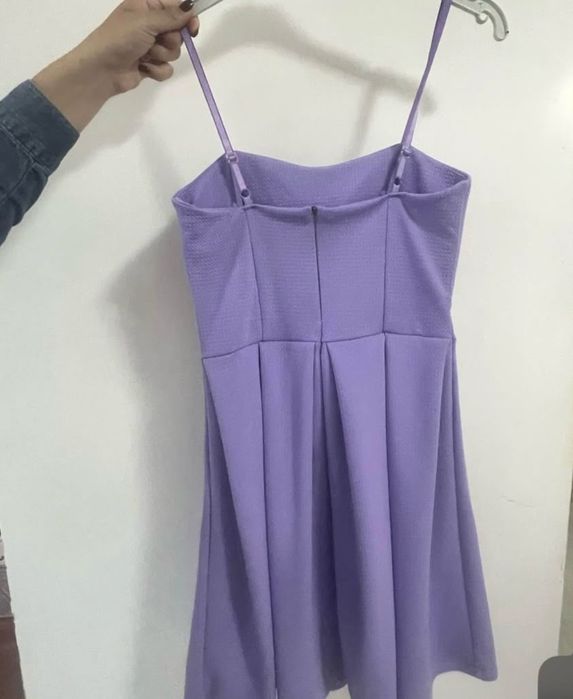 Къса рокля лилава