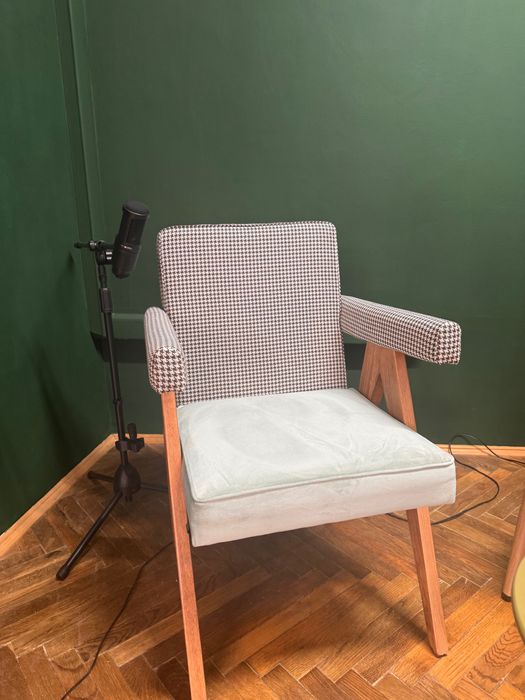 Fotoliu Oslo, tapiterie Verde, Alb/Maro