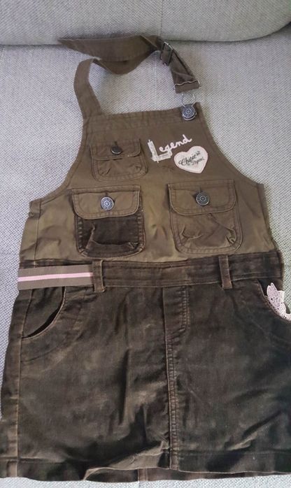 Sarafane de blugi si velur,fetițe