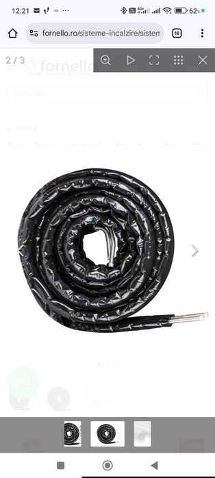 Țeavă inox flexibila 3/4 izolata pentru panou solar apa caldă