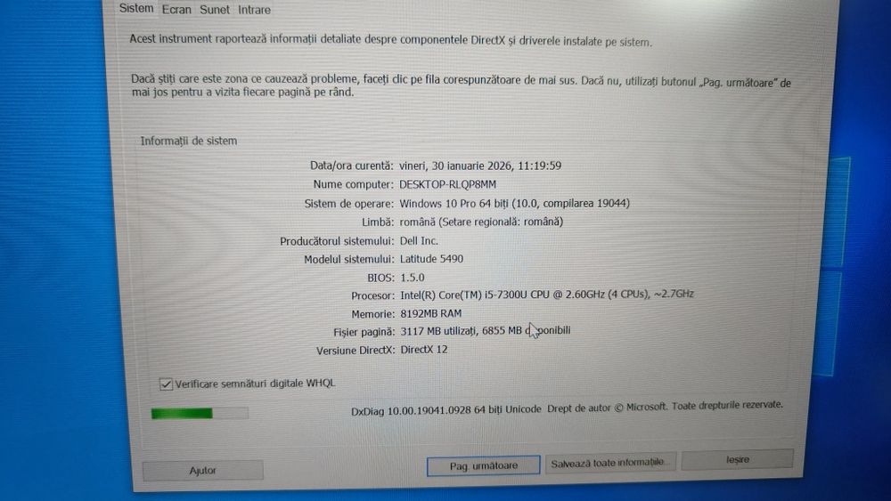 Dell Latitude 5490 / i5 gen7 / 8 GB RAM / ssd 256 /