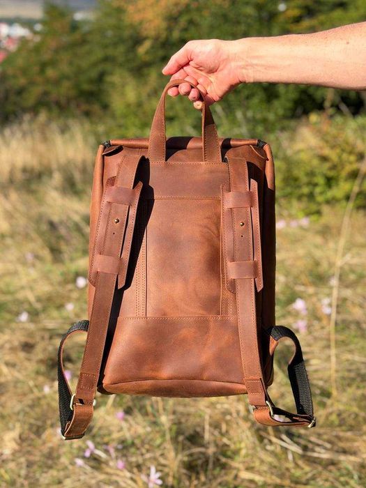 Rucsac din piele naturală. Rucsac pentru laptop. Leather Laptop backpack