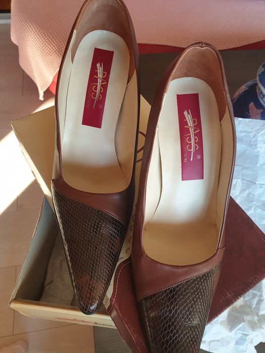 Pantofi piele,maro ,