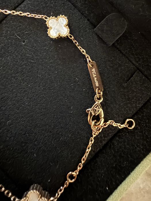 Bratara Van Cleef Rose White