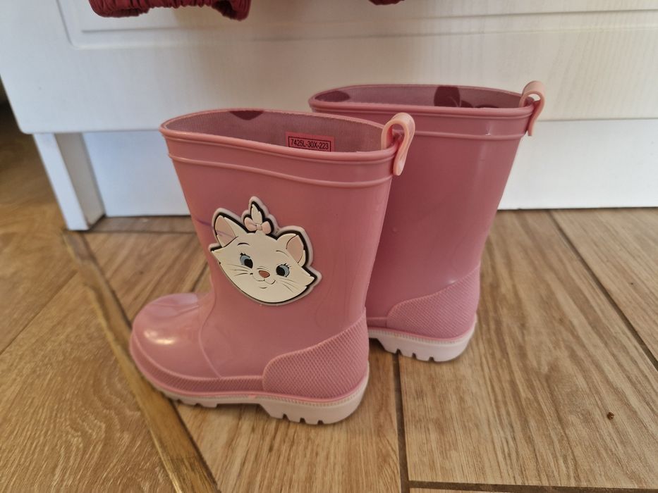 Комплект детски гумиран дъждобран, гащеризон и ботуши - до 2 години