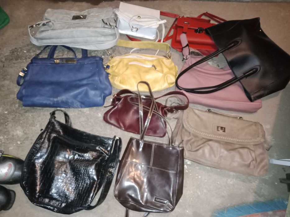 Genti si posete dama femei si rucsaci copii lot 17 buc