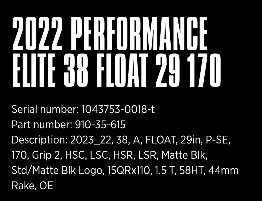 Set Furca+Shock FOX Performance Elite de pe YT Capra