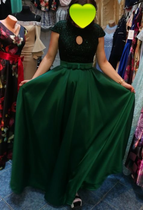 Rochie verde pt evenimente, nr.40