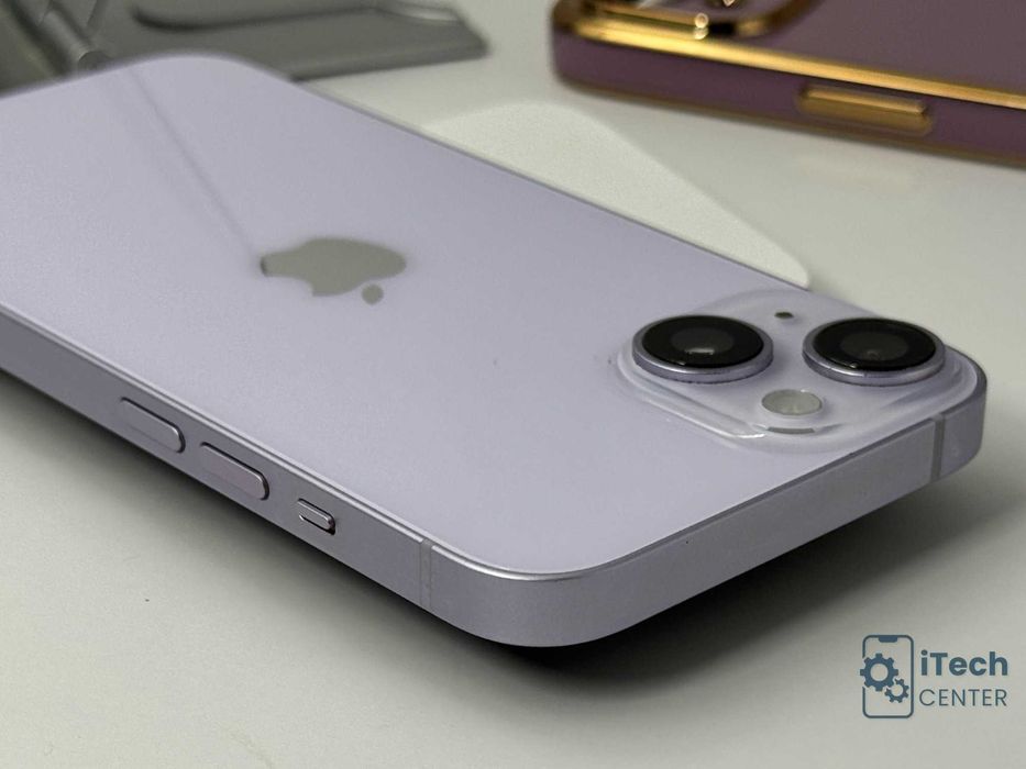 iPhone 14, 128GB, Purple, 100% батерия, КАТО НОВ, 1г. ГАРАНЦИЯ!