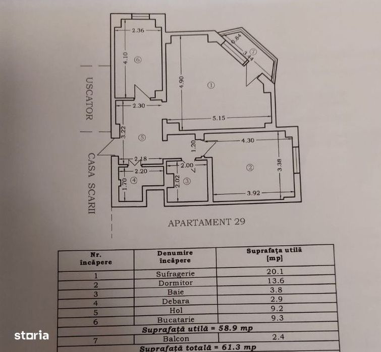 Apartament de vanzare 2 camere decomandat - Centru