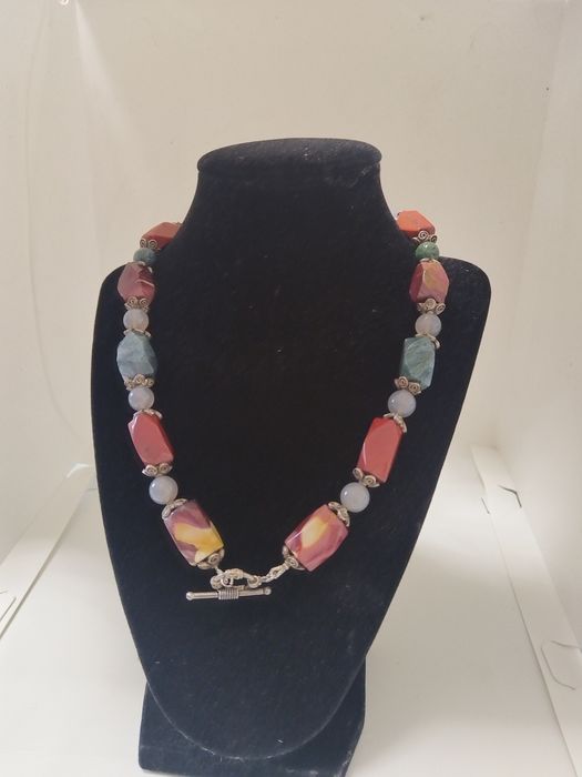 colier argint cu agate