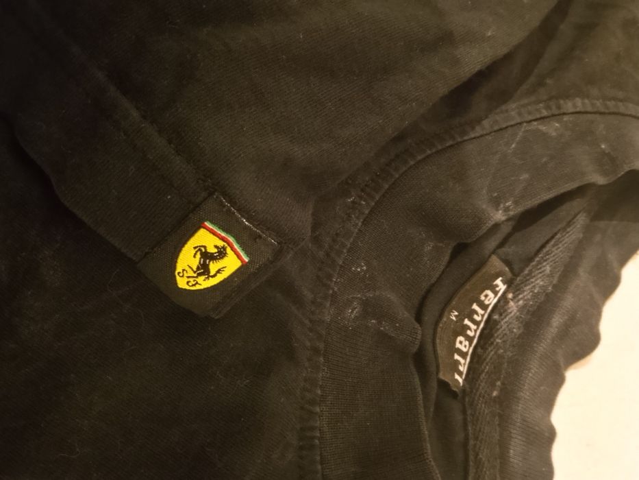 Tricou Negru Ferrari – Vintage Style – Mărimea M – Logo "Since 1947"