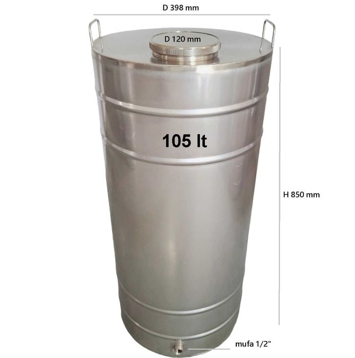 Butoi inox 100 litri pentru vin sau tuica