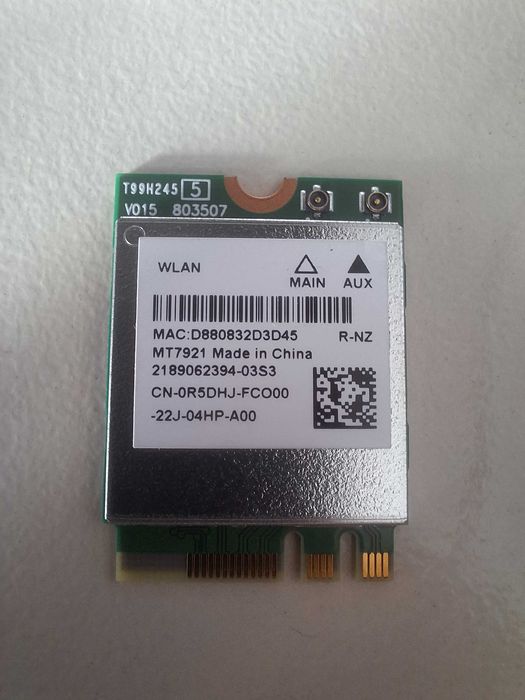 Dell MT7921 WLAN WiFi 6 + 2 Antene DELL 7010, 7000MT, 7080, 7090MT.