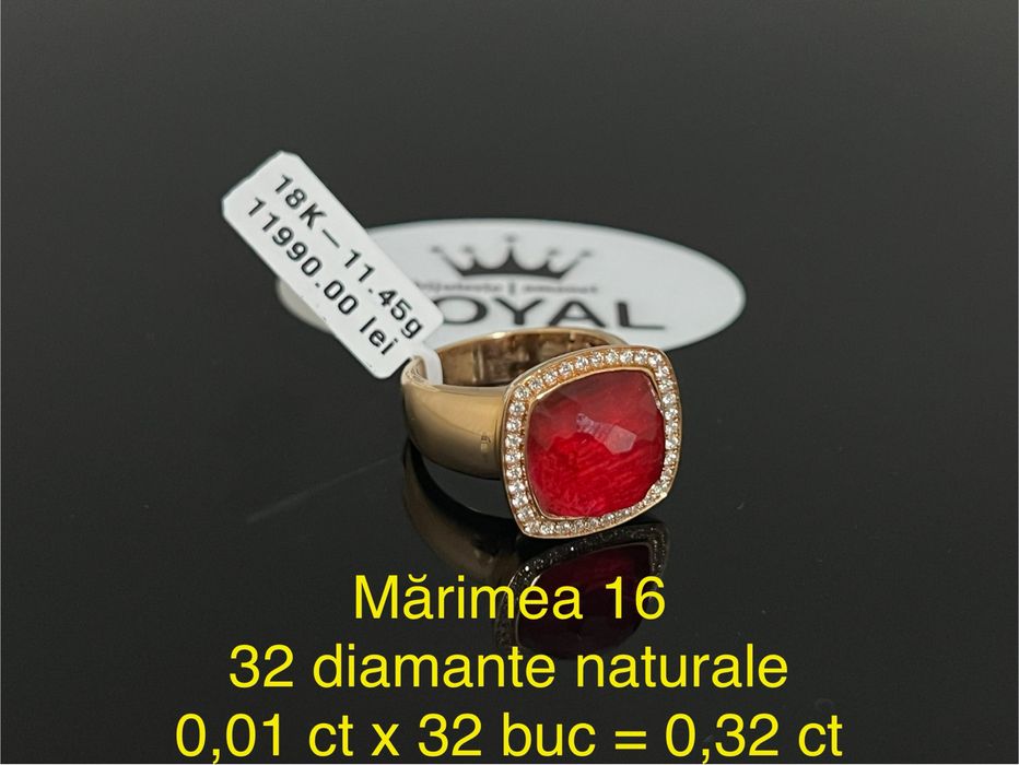 Bijuteria Royal CB : Inel dama cu 32 diamante naturale 18K 11,45 gr
