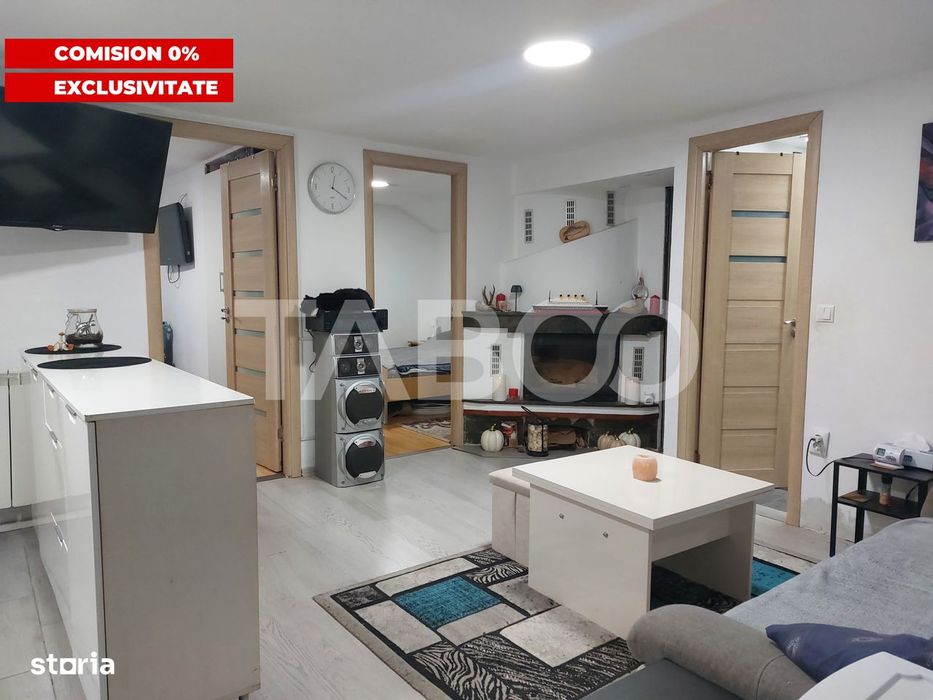 Apartament renovat complet 47 mp 3 camere str Tesatorilor Cisnadie