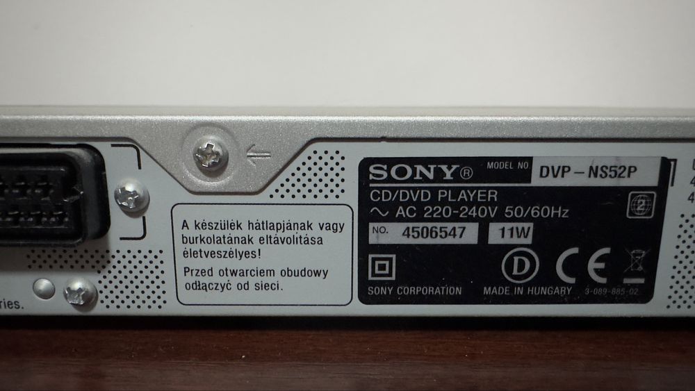CD/DVD Player Sony  DVP-NS52P