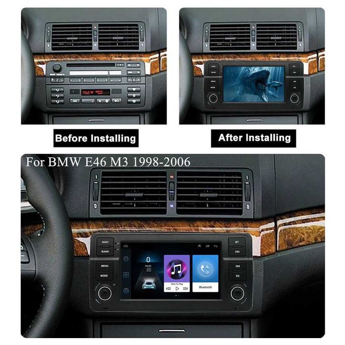 Мултимедия BMW E46 3 Двоен дин Навигация Android 316 318i 320, 325 330