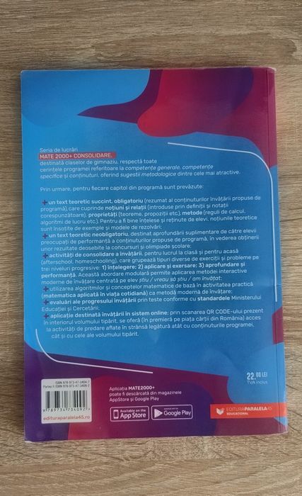 Vând culegeri matematica clasa a VIII-a partea I și partea a II-a