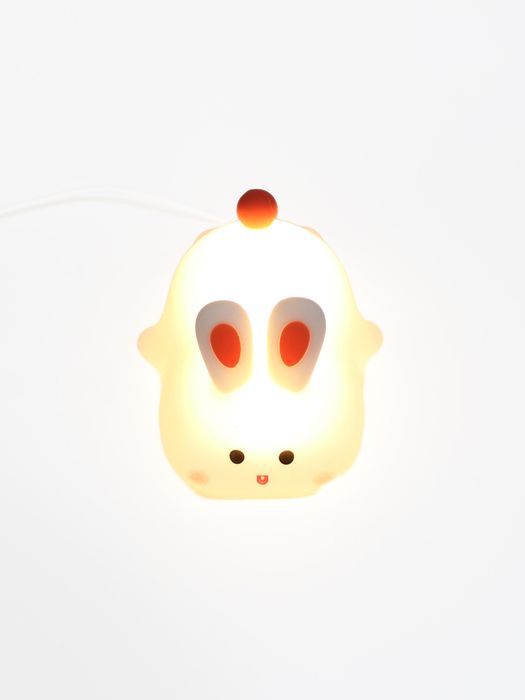 Светильник в виде кролика. Силиконовый. Светиться при касание.