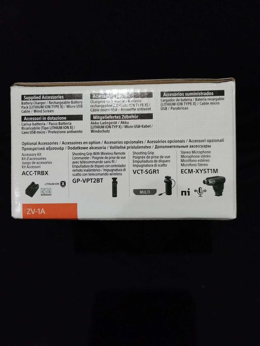 Camera video Vlogging SONY ZV-1A, 20.1MP, 4k Noua/Sigilata