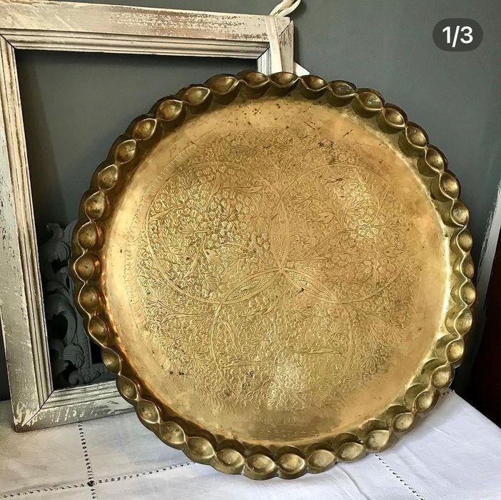 Латунный поднос бу