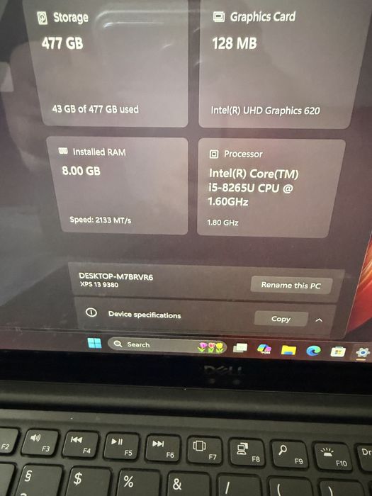 Dell XPS 13 9380 touchscren ultrabook