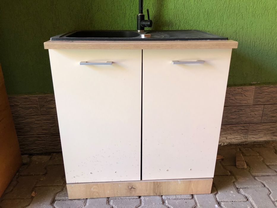 Masca chiuvetă bucătărie cu chiuvetă și baterie incluse