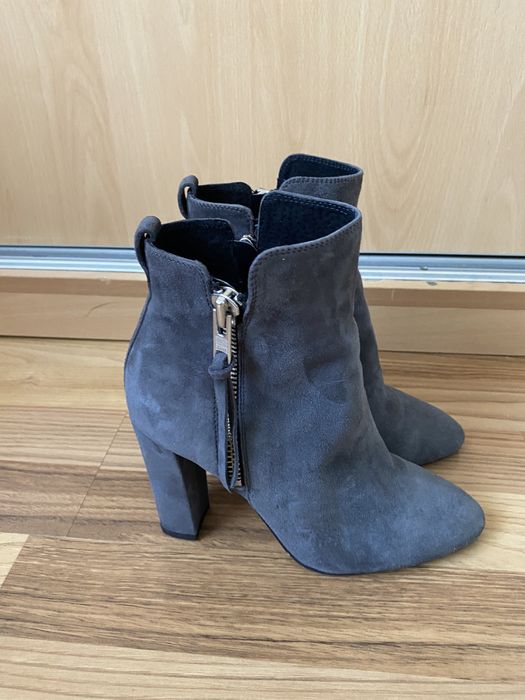 Botine piele Anna Cori, gri, marimea 36