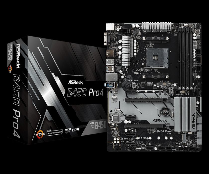 Asrock b450 Pro 4 AM4 дънна платка
