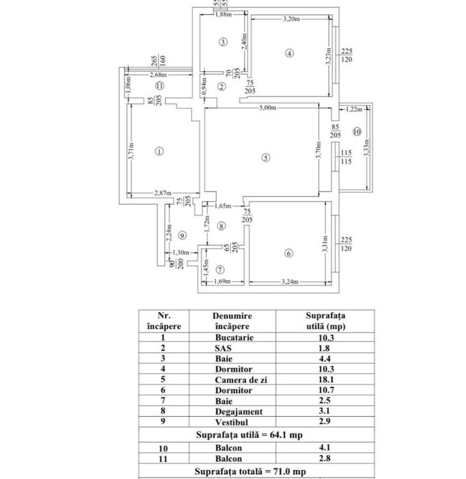 Apartament 3 camere, Centru - Bd Stefan