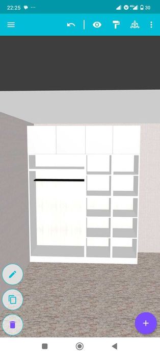 Шкаф до потолка цвет серый