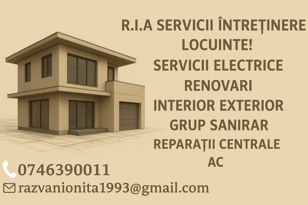 Centrale , Aer conditionat  , Electrice .Reparatii întreținere