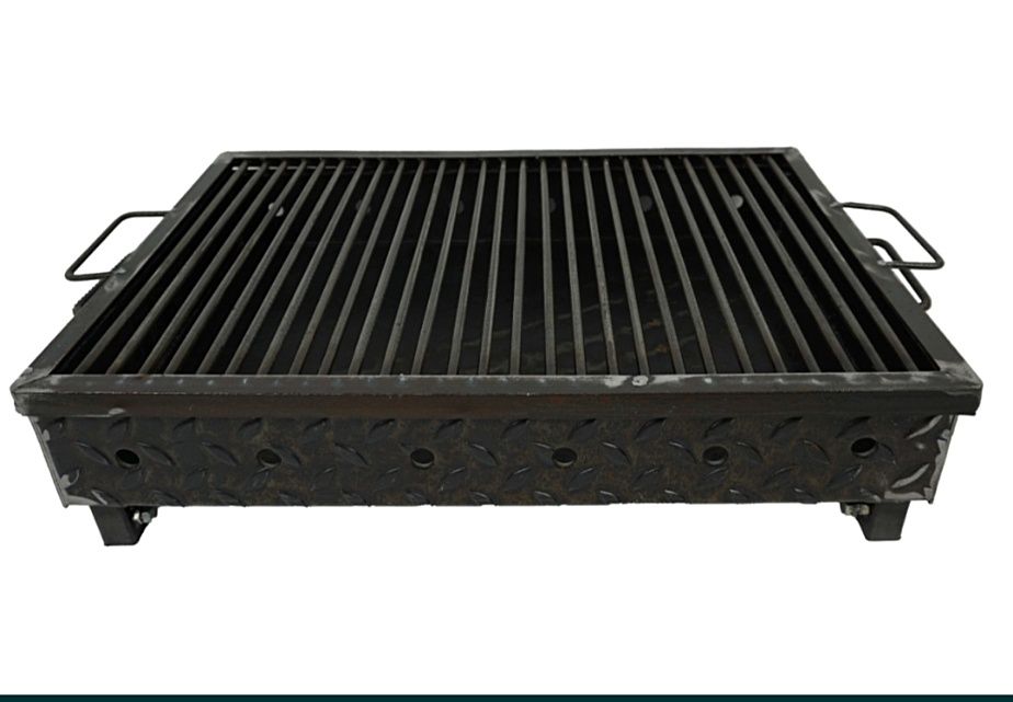 Gratar mare cu tabla groasa striata 3 mm, 62x42 cm cu