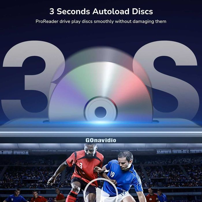 GOnavidio 10.1" двоен DVD плейър за кола за деца с HDMI вход, 2 слушалки, монтажна скоба