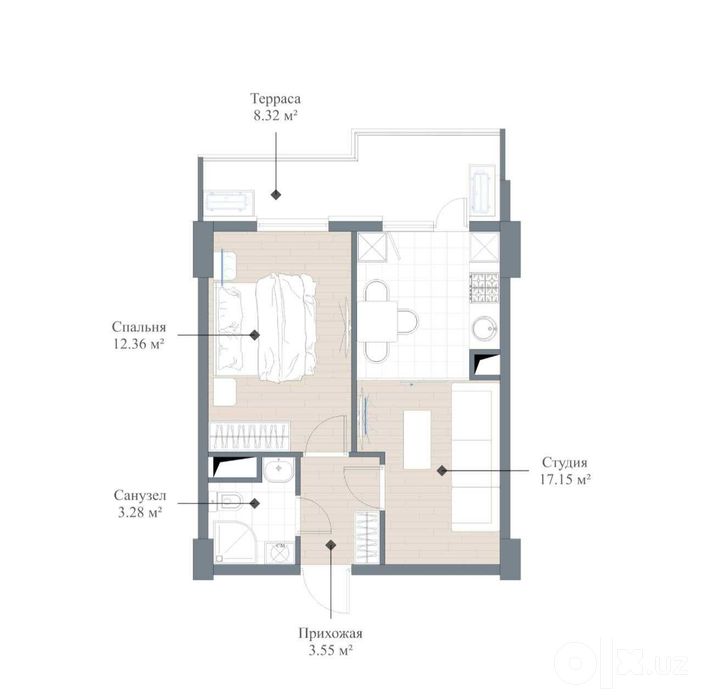 2-х комнатная в ЖК «Imperial Club City» ID: 8007