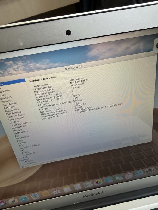 MacBook air a1466 деа броя