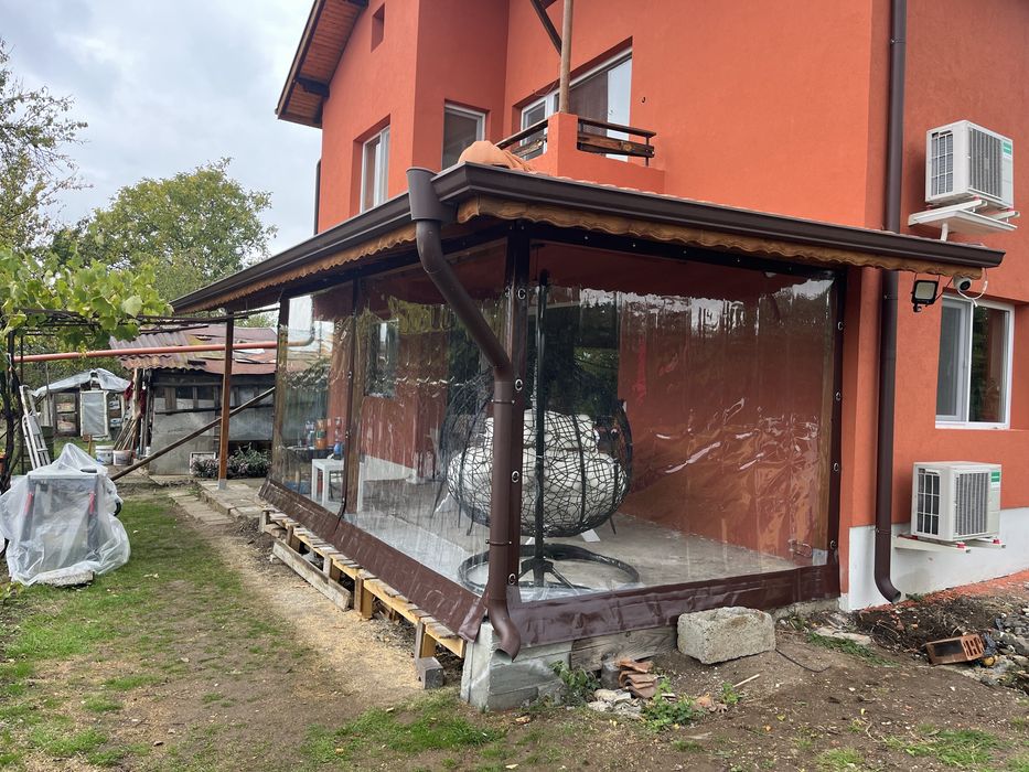 Ветроупорни завеси,сенници тип чупещо рамо,винил,кристал,бърбекю,шатри