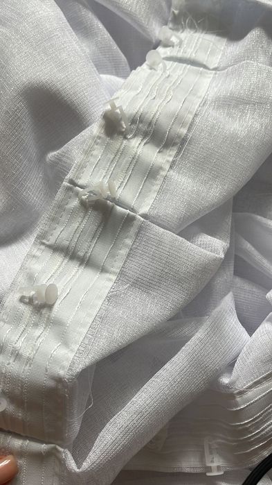 Шторы/тюли белый лён 2 шт