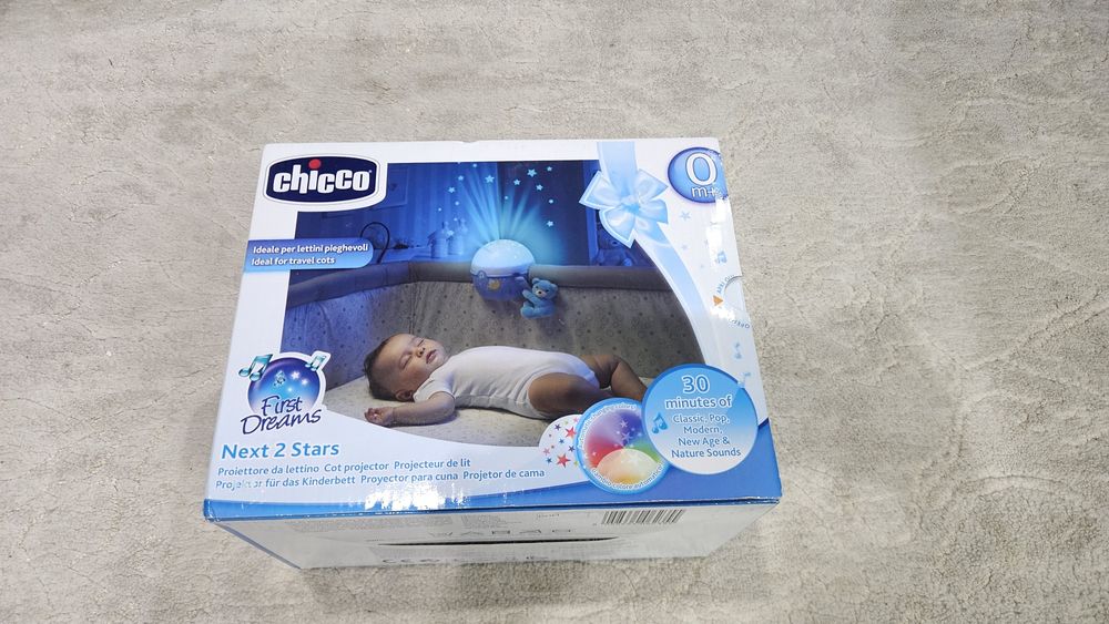 CHICCO Проектор - лампа с плюшено мече СИН