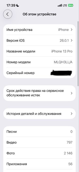 Iphone 13 pro 128 qora