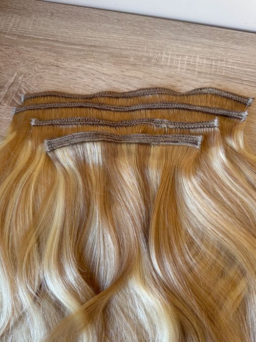 100% натурална индийска коса, 50 см, 205 грама.