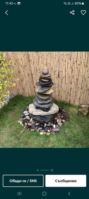 Уникални градински фонтани от естествен камък