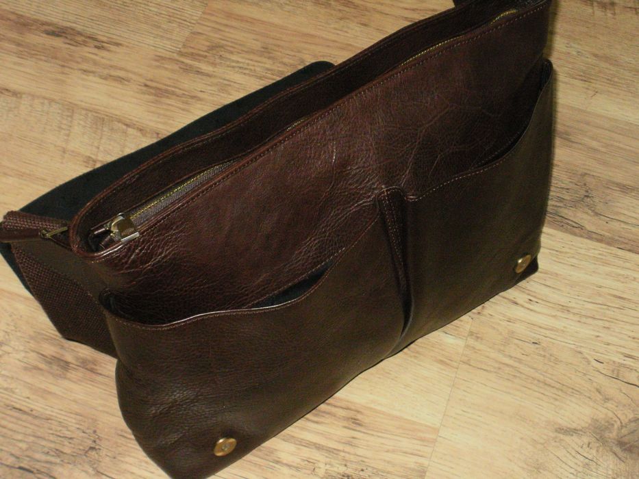 оригинална винтидж бизнес чанта естествена кожа