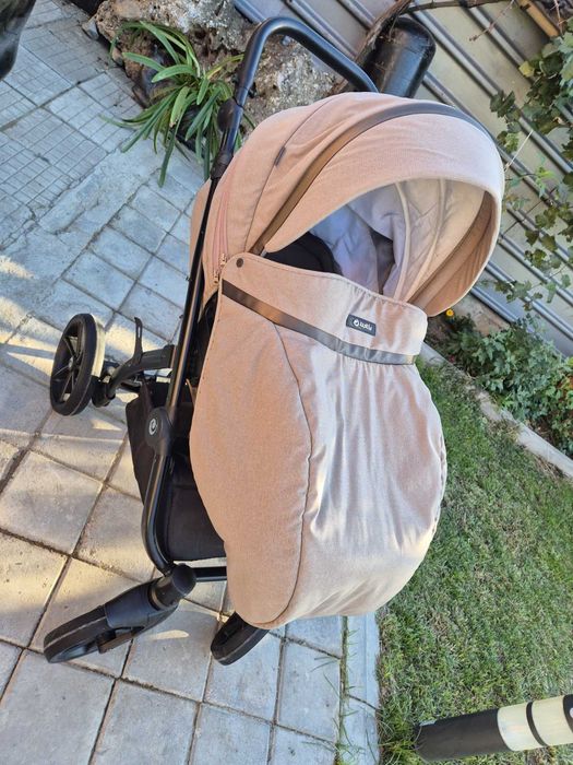 Бебешка количка Tutis Uni 3+, 2в1, цвят nougat