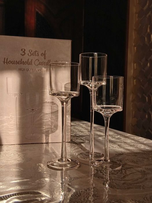 Подсвечники на ножке стеклянные