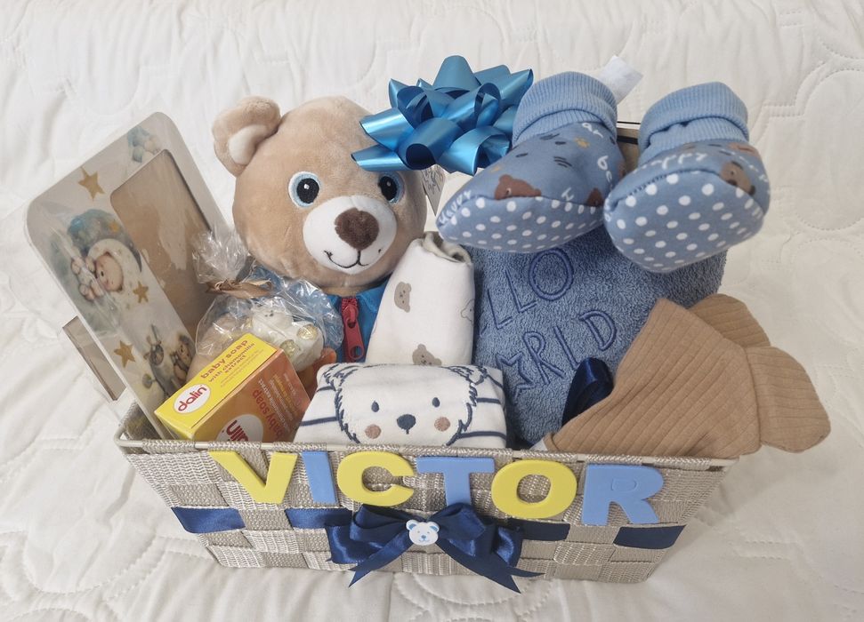 Cos cadou  bun venit, botez, aniversare bebe