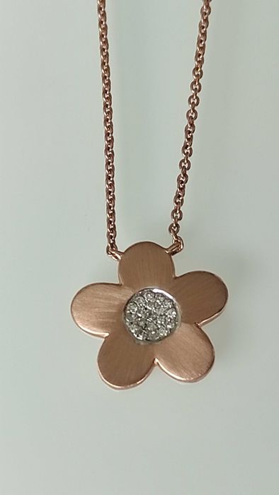 Colier aur 14k cu diamante 0,06ct