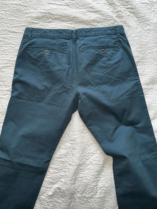 тъмно зелен ESPRIT мъжки панталон slim fit