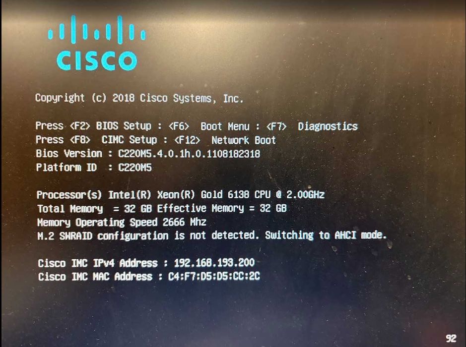 Сървър Cisco C220 M5 2x Gold 6138, 32GB RAM, 4.8TB SAS HDD, Proxmox Xen